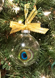 3.5" PEACOCK FEATHER ORNAMENT